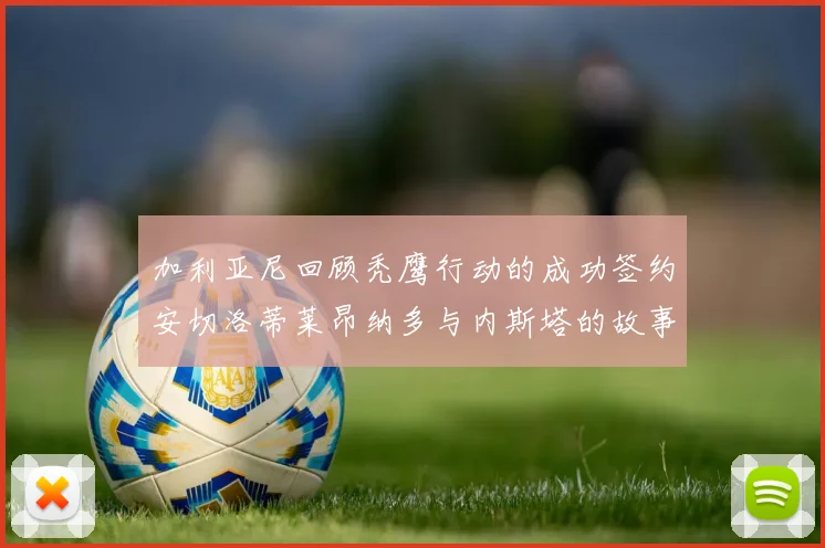 加利亚尼回顾秃鹰行动的成功签约安切洛蒂莱昂纳多与内斯塔的故事